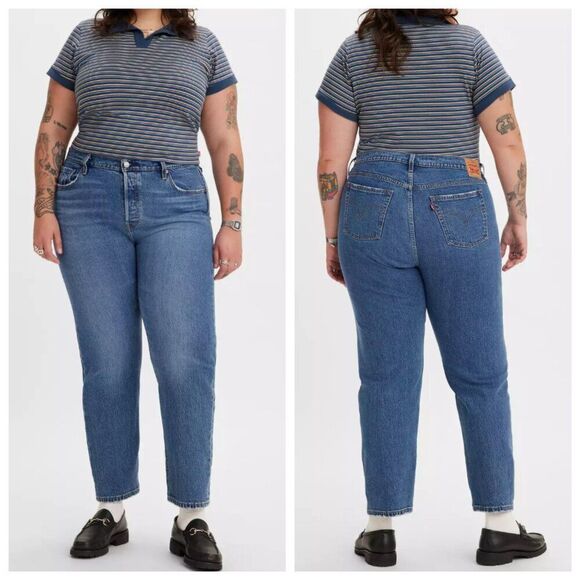 Levi's 501 Original Fit Jeans Worn In Indigo Medium Wash Blue Size 24W M NEW - Picture 1 of 14